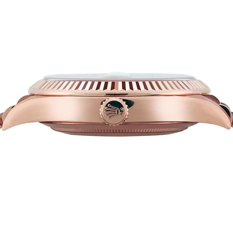 12 (1) Rolex Day-Date 228235 AR Rose Gold Wrapped Rhodium Dial Replica - Image 3