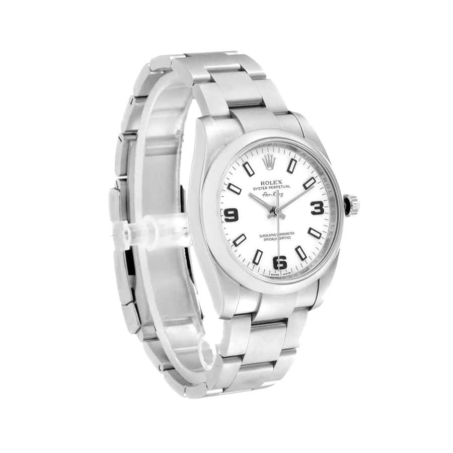 rolex-air-king-stainless-steel-white-dial-114200-2 Rolex Air King Stainless Steel White Dial 114200 Replica - Image 5