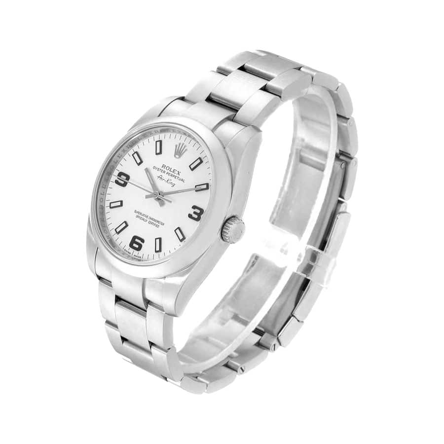 rolex-air-king-stainless-steel-white-dial-114200-3 Rolex Air King Stainless Steel White Dial 114200 Replica - Image 6