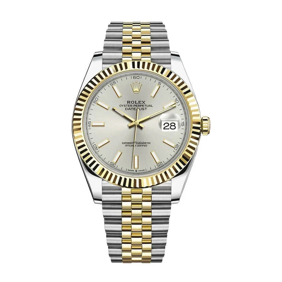 rolex-datejust-126333-yellow-gold-steel-silver-dial-jubilee-replica-1 Datejust 41 126333 Watch Replica - Image 1