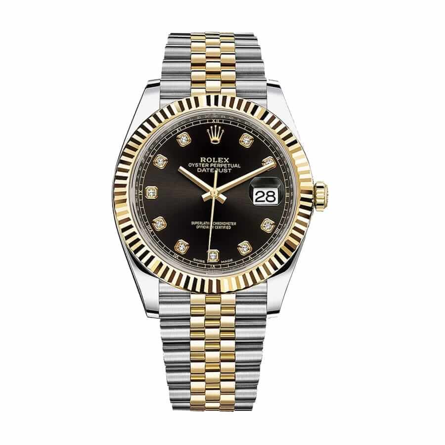 rolex-datejust-178383-31mm-steel-gold-automatic-black-dial (1) Rolex Datejust 12633BKDJ Steel Gold Automatic Black And Diamond Dial Jubilee Replica - Image 1