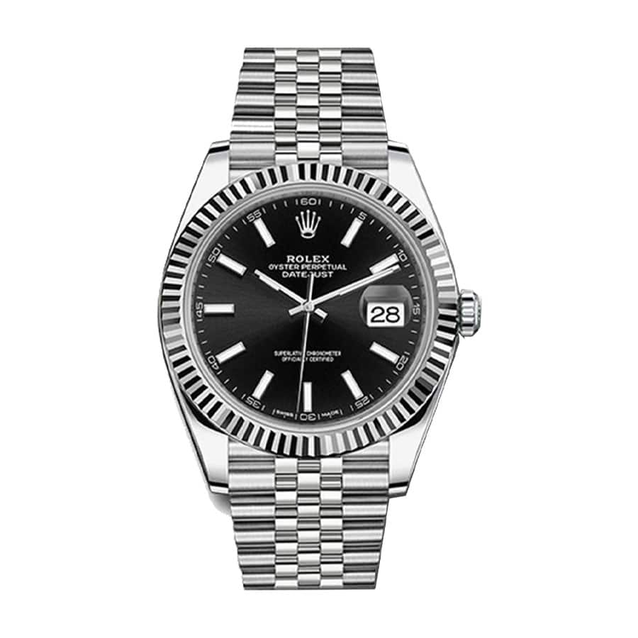 rolex-datejust-33mm-126234-2019-model-white-gold-black-dial Rolex Datejust 126234 Stainless Steel Black Dial Replica - Image 1