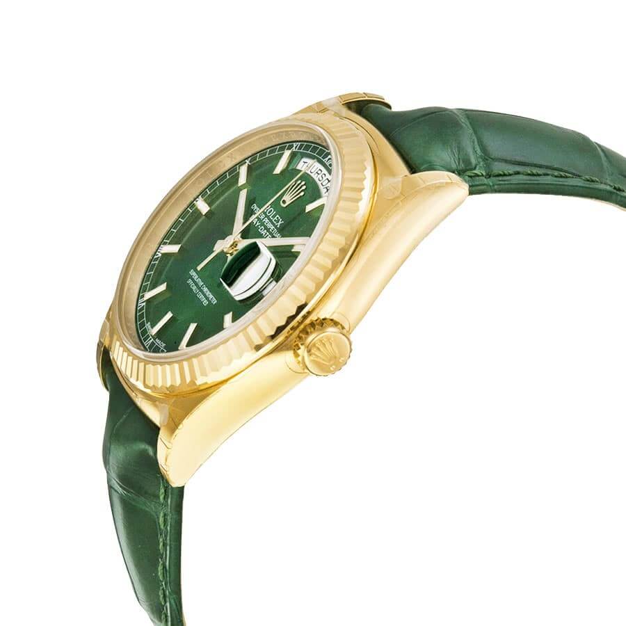 rolex-day-date-118138-v5-yellow-gold-green-dial-2 Rolex Daydate 118138 Green Replica - Image 4