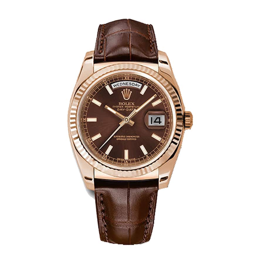 rolex-day-date-118139-1 Rolex Day-Date 118135 V5 Brown Dial Replica - Image 1