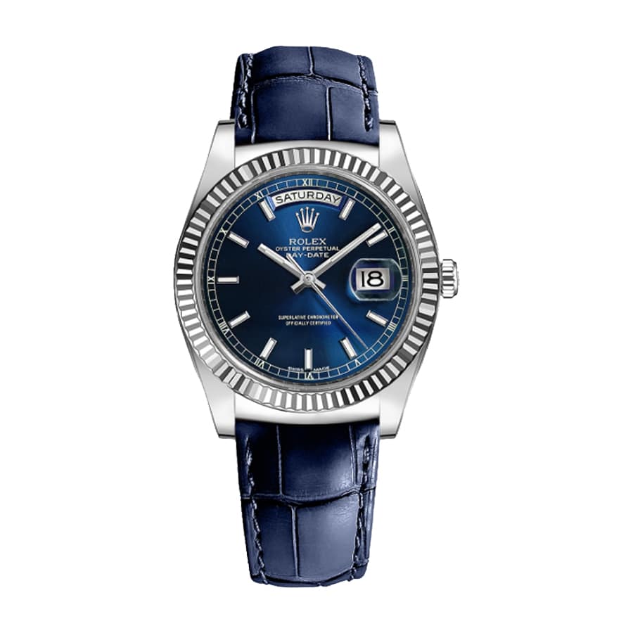 rolex-day-date-118139 Rolex Day-Date 118139-0004 V5 Stainless Steel Blue Dial Replica - Image 1