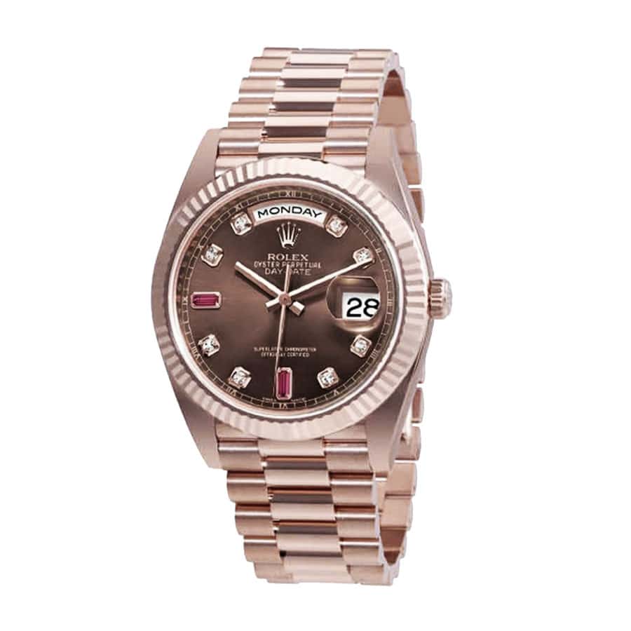 rolex-day-date-128235-ar-stainless-steel-with-rose-gold-wrapped-chocolate-dial-replica-1 Rolex Day-Date 128235 AR Rose Gold Wrapped Chocolate Dial Replica - Image 2