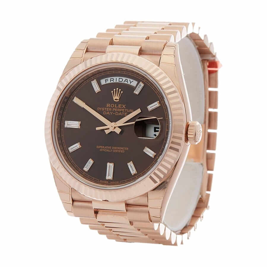 rolex-day-date-228235-kw-rose-gold-chocolate-dial-replica Rolex Day-Date 228235 Chocolate Replica - Image 2