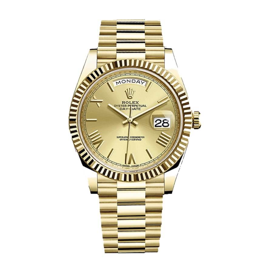 rolex-day-date-228238-40mm-kw-yellow-gold-champagne-dial Rolex Day-Date II 228238-0007 KW Yellow Gold Champagne Dial Replica - Image 1