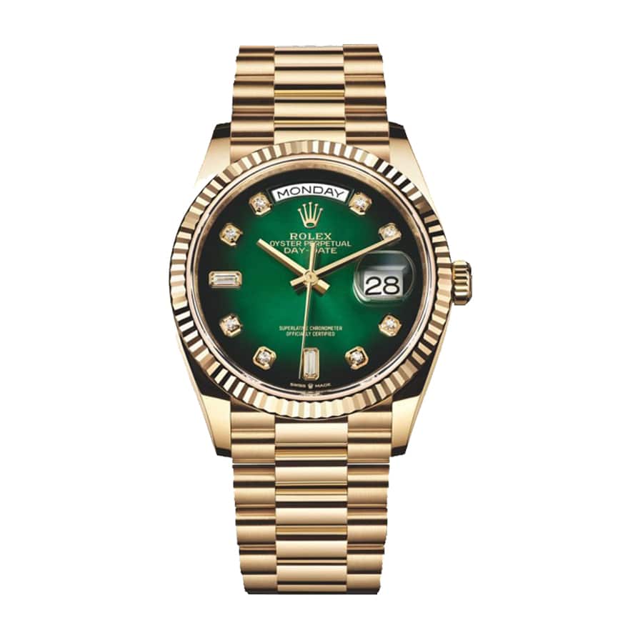 rolex-day-date-36-yellow-gold-green-dial-118238 Rolex Day-Date 118238 Yellow Gold Green Dial Replica - Image 1
