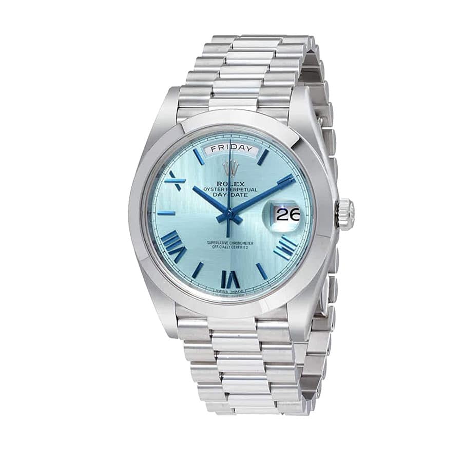 rolex-day-date-40-228206-n-stainless-steel-blue-diagonal-dial-oyster-replica Rolex Oyster Day-Date 228206 Replica - Image 3