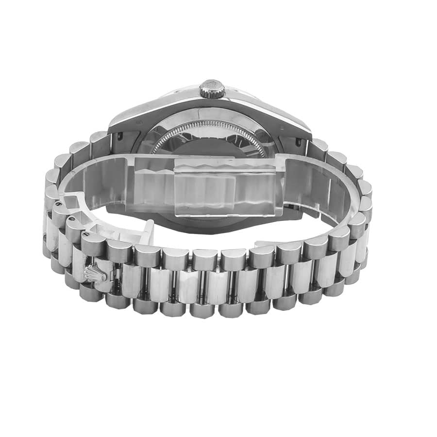 rolex-day-date-ii-218239-silver-index-dial-replica2 Rolex Day-Date Yellow Gold Champagne Dial 228238 Oyster Replica - Image 4