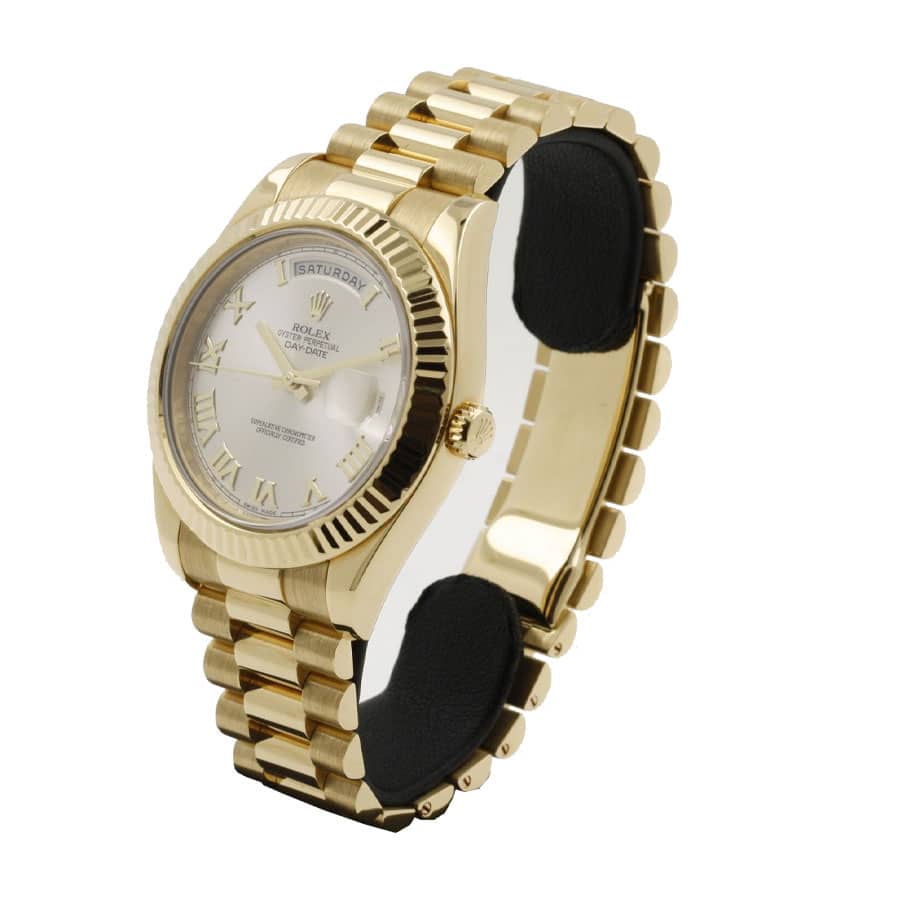 rolex-day-date-ii-collection-gold-silver-white-dial-21823823223 Rolex Day-Date II Collection Gold Silver White Dial 218238 Replica - Image 3