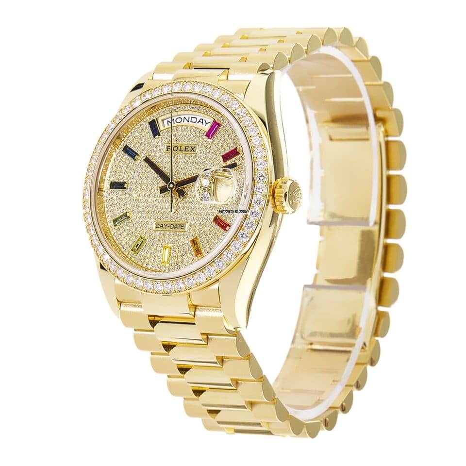 rolex-day-date-yellow-gold-with-pave-diamond-dial-sapphire-128348rbr-1 Rolex Day-Date Yellow Gold With Pave Diamond Dial Sapphire 128348RBR-0030 Replica - Image 2