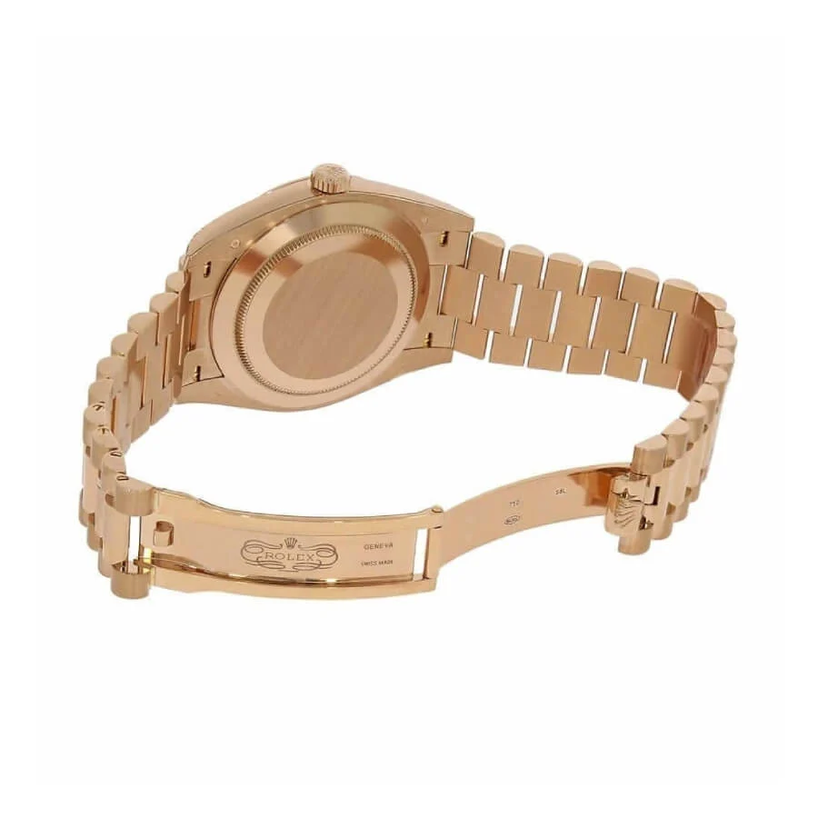 rolex-daydate-228235-replica-3 Rolex Day-Date Rose Gold President Green Roman Dial 228235 Replica - Image 4