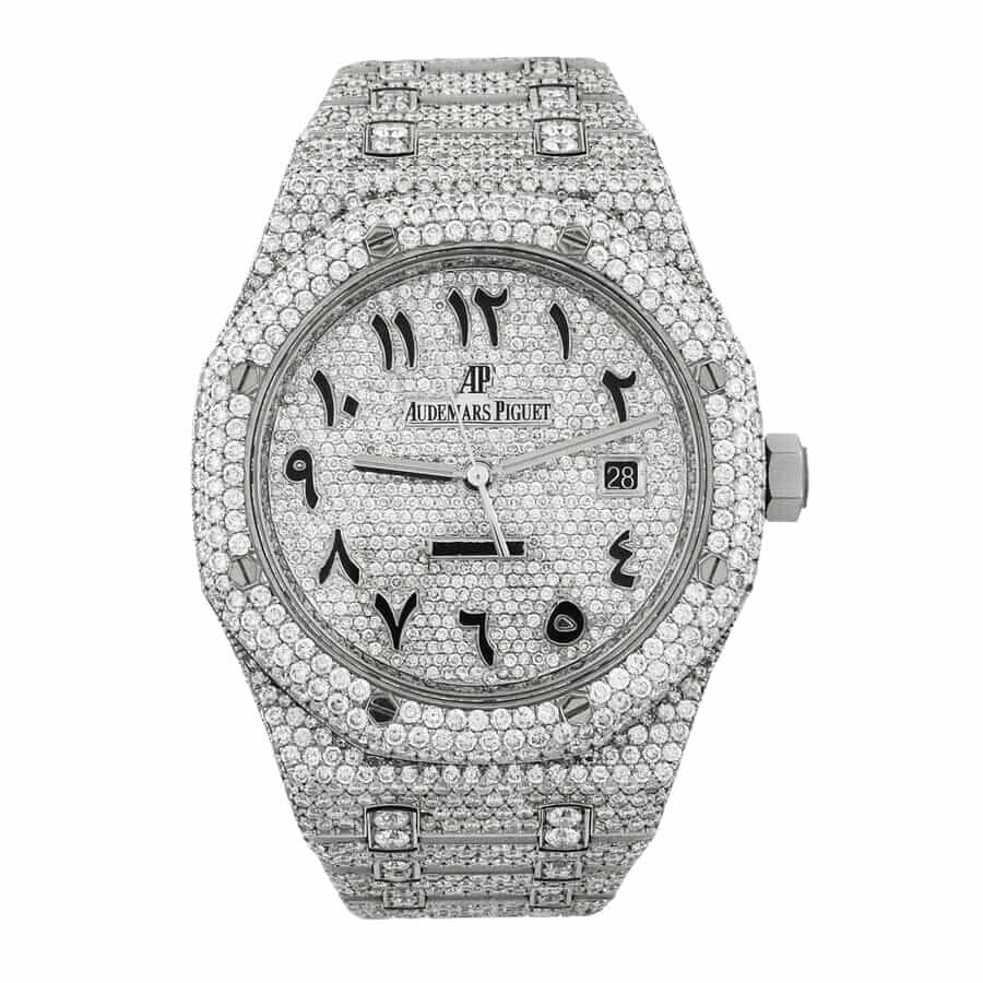 1-4 Audemars Piguet 15400ST.OO.1220ST.02 Iced Out watch Replica - Image 1