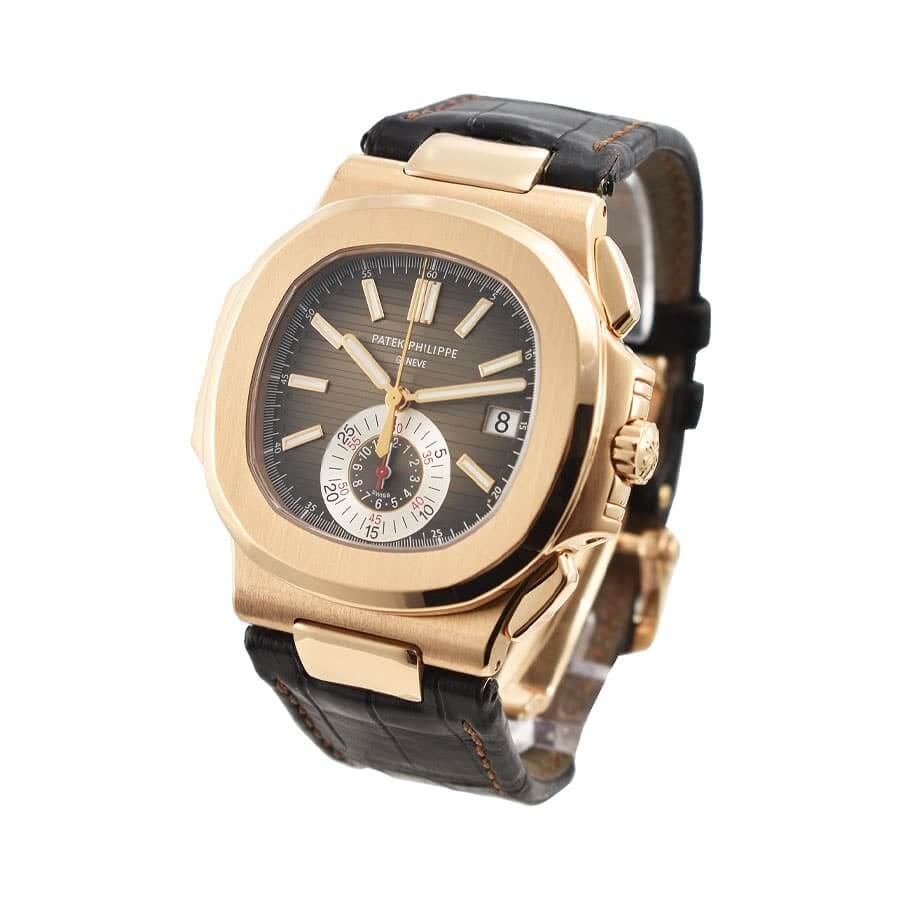 2-6 Patek Philippe Nautilus Rose Leather Replica - Image 4