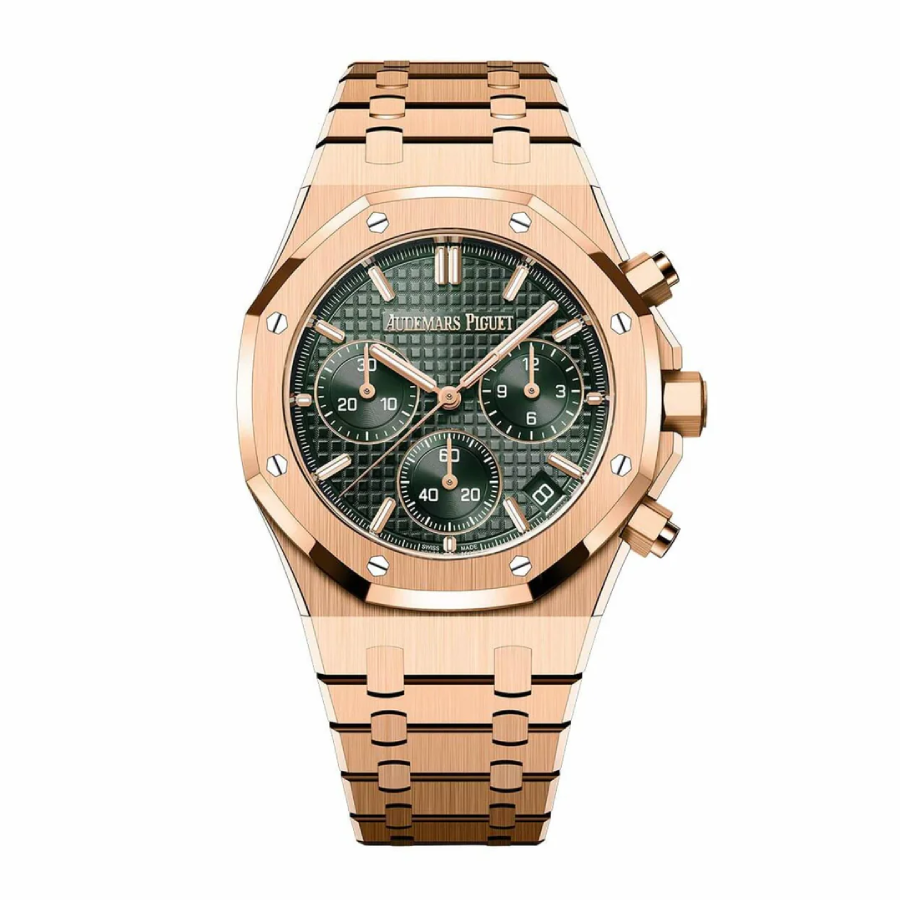 Audemars-Piguet-Royal-Oak-26240OR.OO_.1320OR.04-Rose-Gold-Green-Dial Audemars Piguet Royal Oak 26240OR.OO.1320OR.04 Rose Gold Green Dial - Image 1