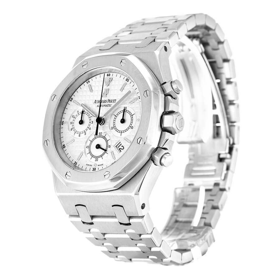 Audemars-Piguet-Royal-Oak-Chronograph-White-Replica-Left Audemars Piguet Royal Oak Chronograph 26300ST.OO.1110ST.05 Replica - Image 2