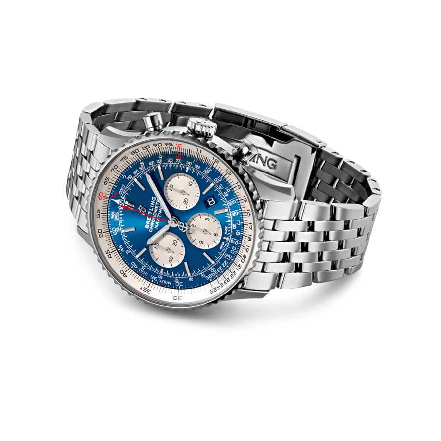 Breitling-Navitimer-B01-Blue-Chronograph-Dial-02 Breitling Navitimer B01 AB0127211C1A1 Replica - Image 3