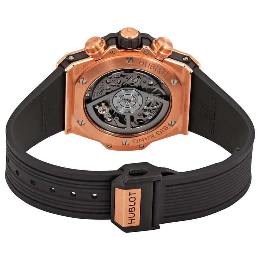 Hublot-Unico-King-Gold-Replica-Back Hublot Rose Gold Replica - Image 5