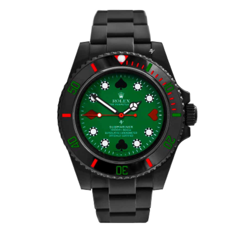 Rolex-Blaken-Submariner-Poker-Green-Dial-114060-Replica-1 Rolex Blaken Submariner Poker Green Dial 114060 Replica - Image 1