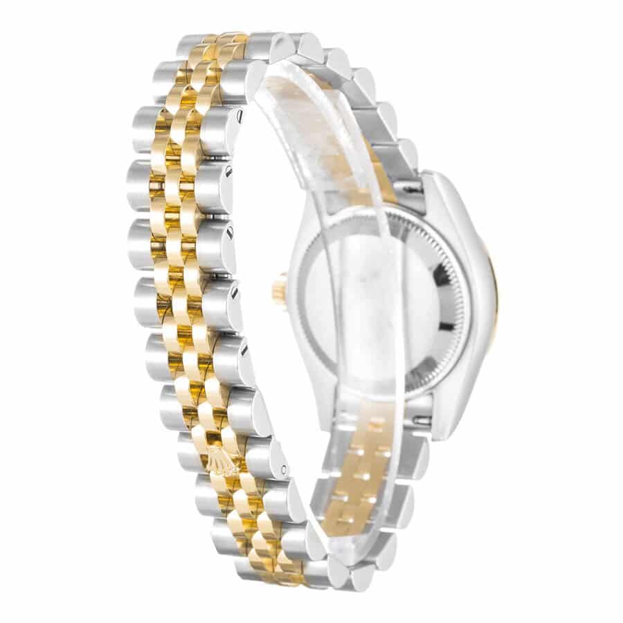 Rolex-Datejust-Champagne-Diamond-Replica-Back Rolex Datejust Black Diamond Dial Steel Yellow Gold 126303BKDJ Jubilee Replica - Image 2