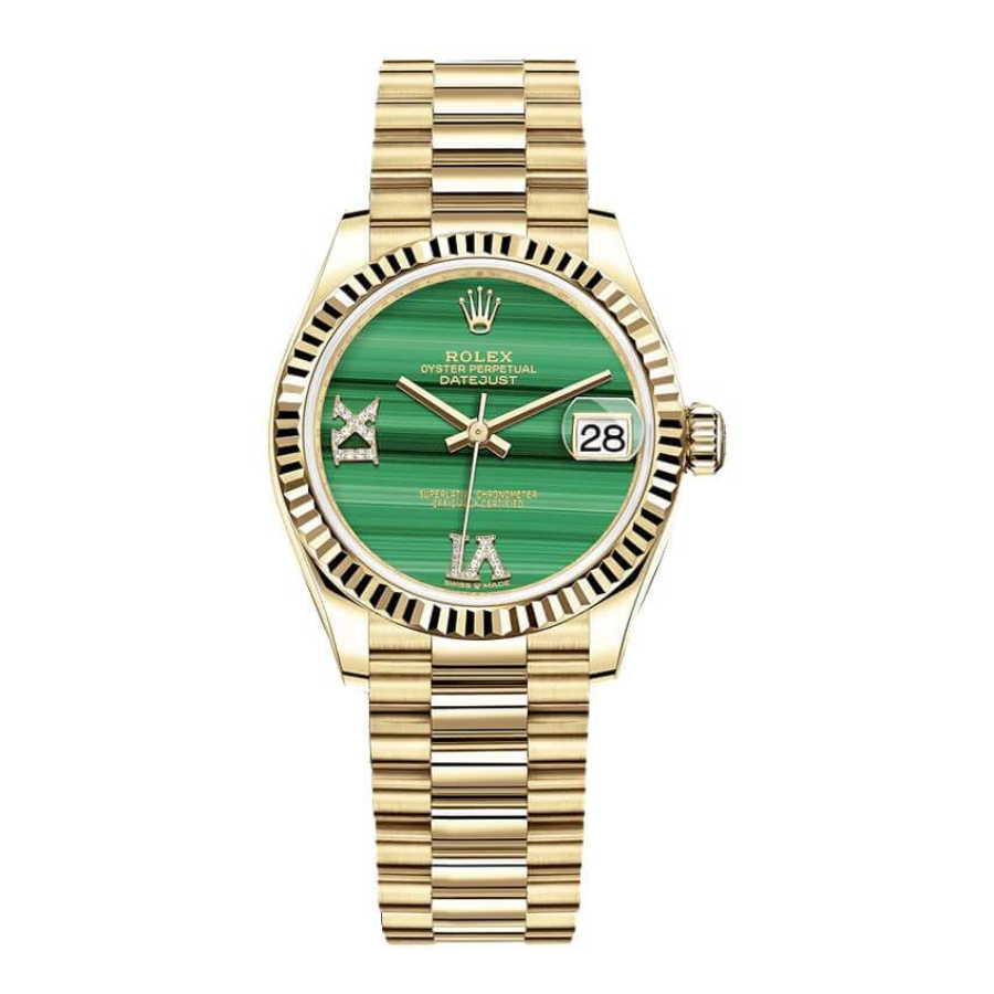 Rolex-Datejust-Gold-Green-Dial-Replica Rolex Datejust Gold Green Dial Replica - Image 1