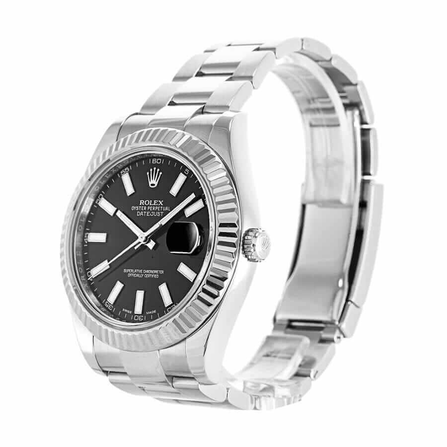 Rolex-Datejust-II-Black-Dial-Replica-Left Rolex Datejust 116334BKSO Automatic Black Dial Replica - Image 5