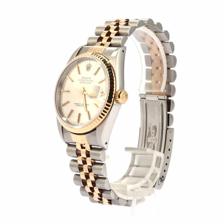 Rolex-Datejust-Two-Tone-Silver-Dial-Replica-Left Rolex Datejust Stainless Steel Replica - Image 2