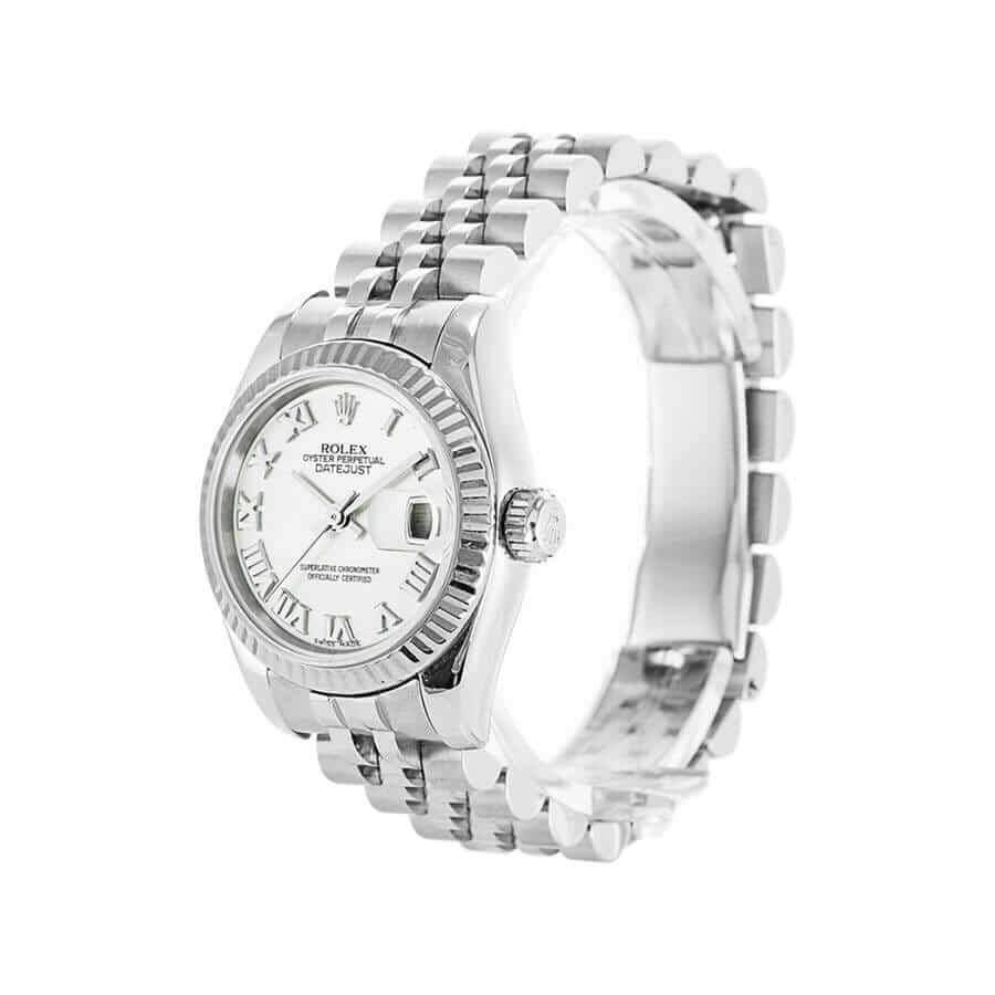 Rolex-Datejust-White-Roman-Numeral-Replica-Left Rolex Datejust 179174 White Roman Numeral Dial Replica - Image 2