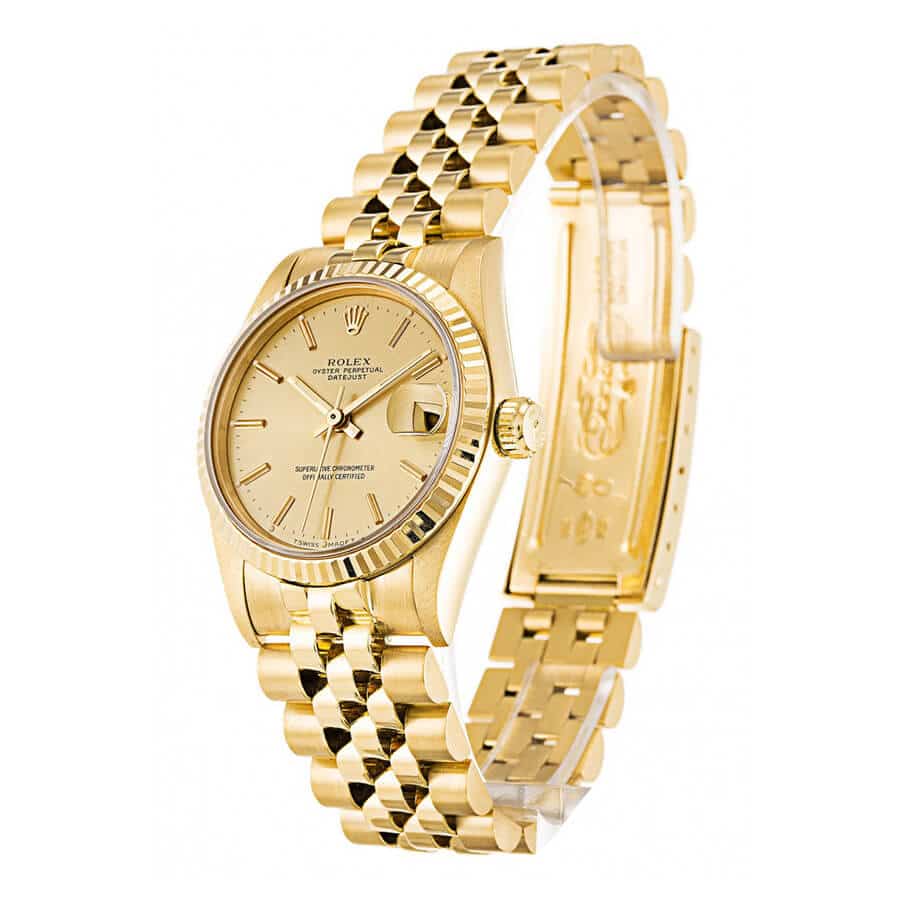 Rolex-Datejust-Yellow-Gold-Replica-Left Rolex Datejust 6824 Champagne Dial Replica - Image 3