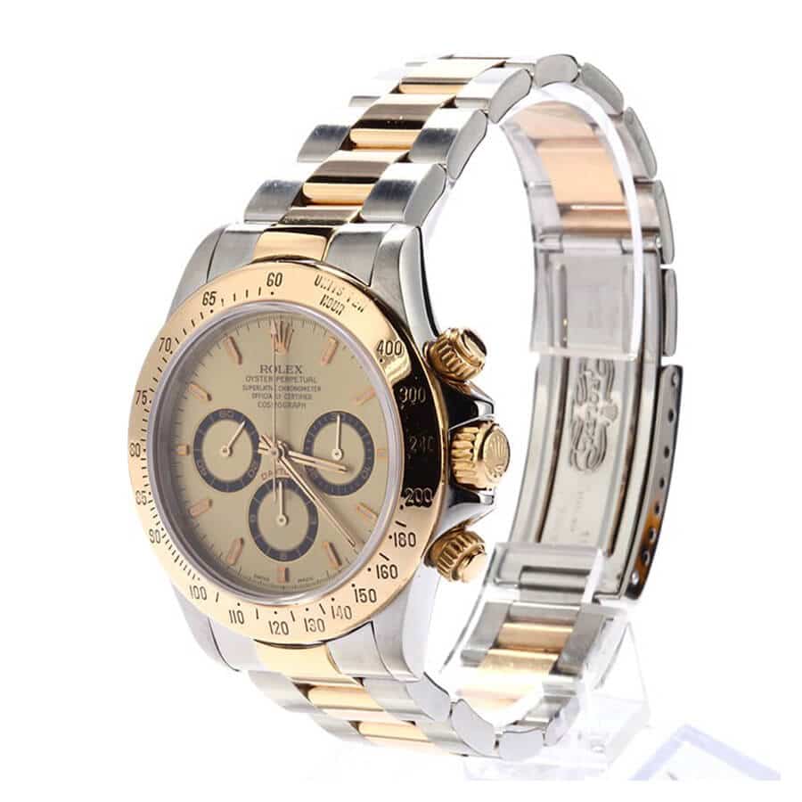 Rolex-Daytona-Cosmograph-Replica-Left Rolex Daytona Cosmograph Yellow Gold Champagne Dial 16523 Replica - Image 2