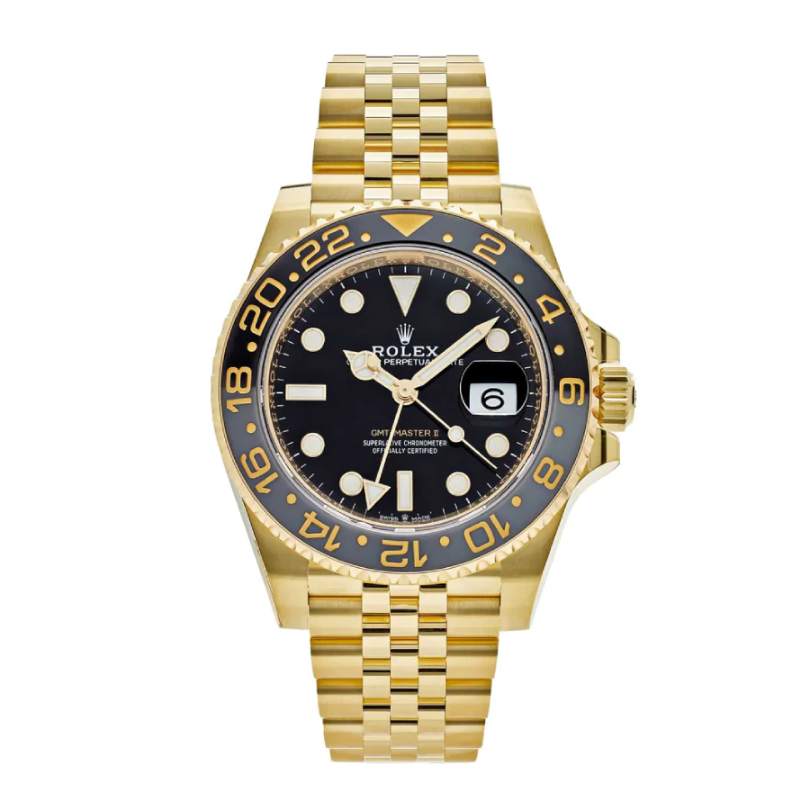 Rolex-Gmt-Master-II-Gold-Black-Dial-Replica Rolex Gmt Master II 116718LN Gold Black Dial Replica - Image 1