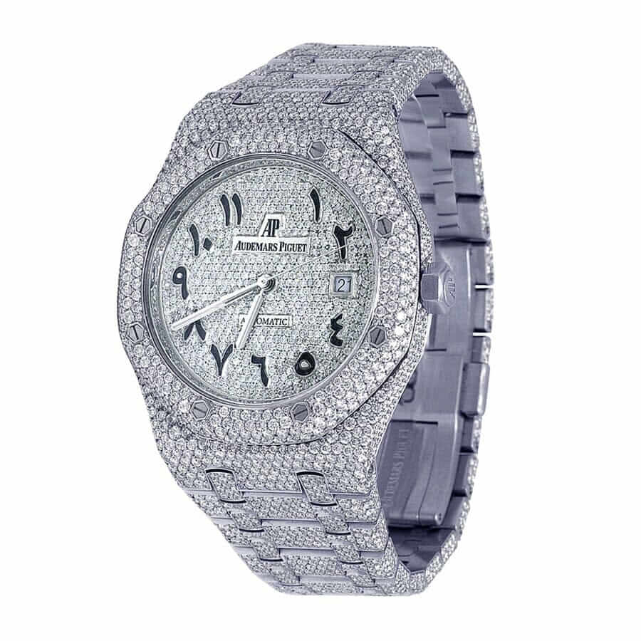 ap-iced-out-replica-1 Audemars Piguet 15400ST.OO.1220ST.02 Iced Out watch Replica - Image 2