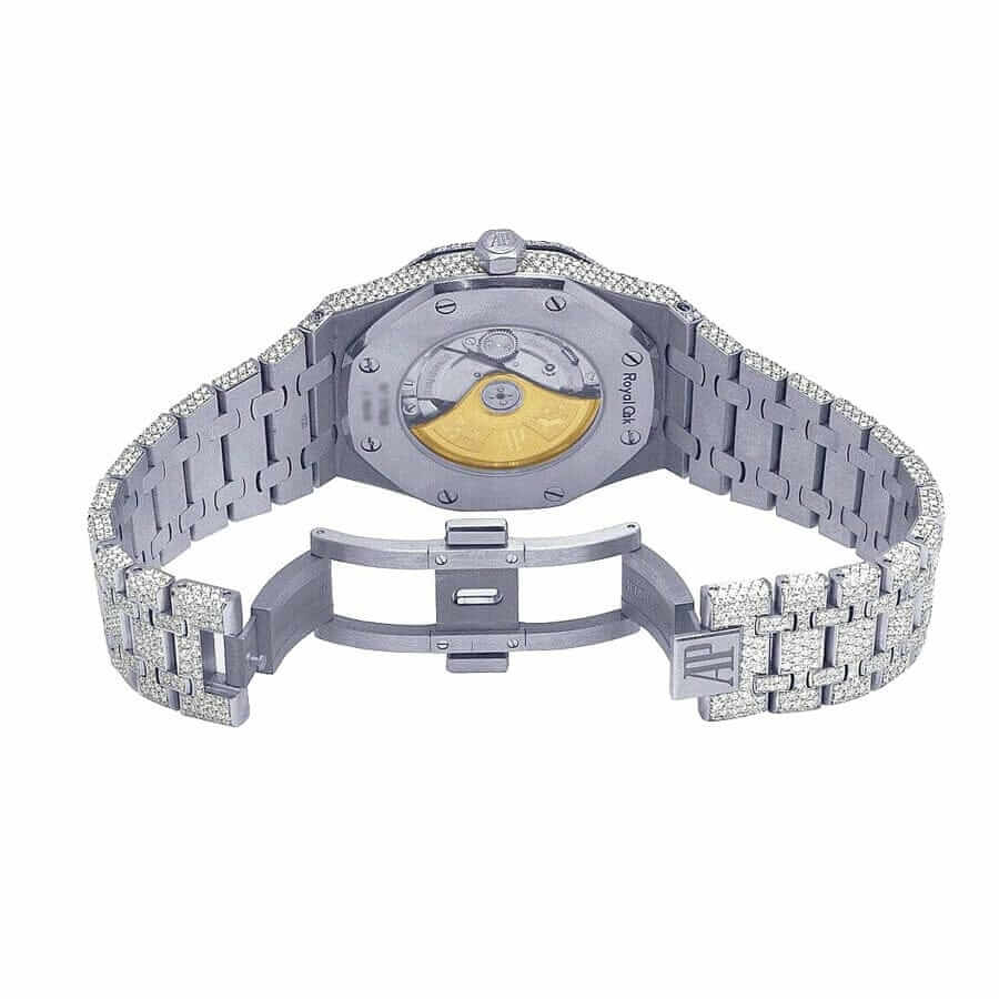 ap-iced-out-replica-back-1 Audemars Piguet 15400ST.OO.1220ST.02 Iced Out watch Replica - Image 3