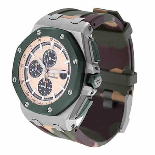ap-leather-strap-1-kopya Audemars Piguet 26400SO.OO.A054CA.01 Beige Dial Replica - Image 2