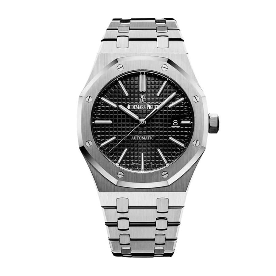 audemars-piguet-jumbo-dial-black-replica Audemars Piguet Royal Oak 15400ST.OO.1220ST.01 Replica - Image 1