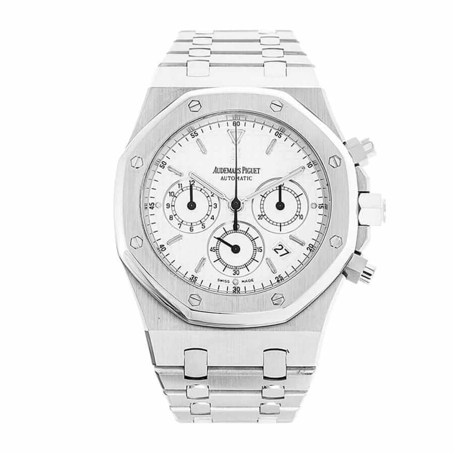 audemars-piguet-royal-oak-chronograph-white-replica-1 Audemars Piguet Royal Oak Chronograph 26300ST.OO.1110ST.05 Replica - Image 1