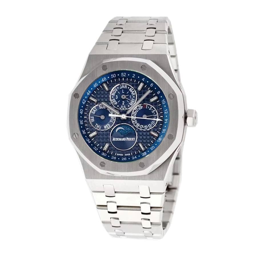audemars-piguet-royal-oak-offshore-chronograph-blue-dial-26574st-oo-26606st-05-multifunctional-series-replica Audemars Piguet 15500ST Watch Silver Replica - Image 3