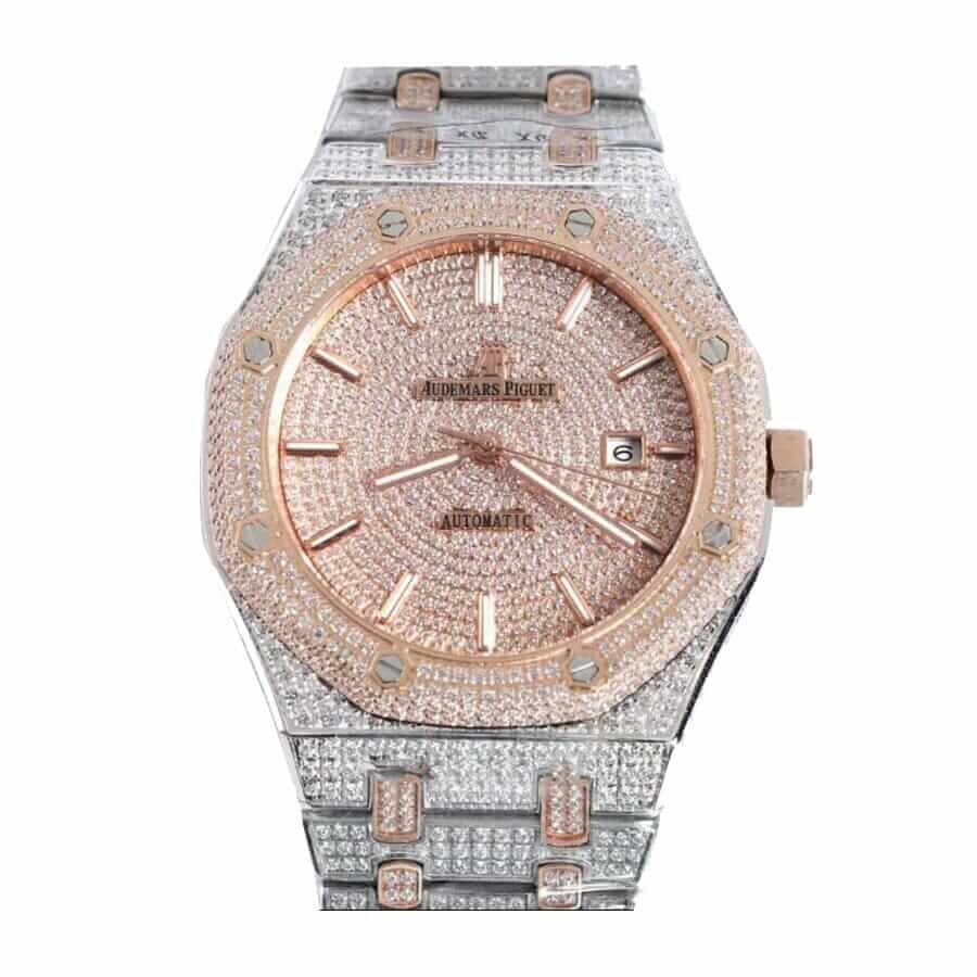 audemars-piguet-royal-oak-selfwinding-15400sr-oo-1220sr-01-iced-out-watch-replica-2 Audemars Piguet Royal Oak Selfwinding 15400SR.OO.1220SR.01 Iced Out Replica - Image 1