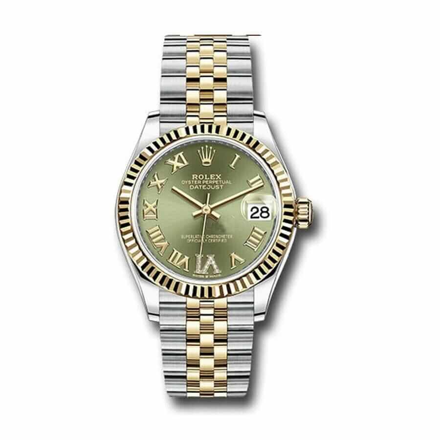 datejust-green-roman-number Datejust 278273 Green Jubilee Replica - Image 1