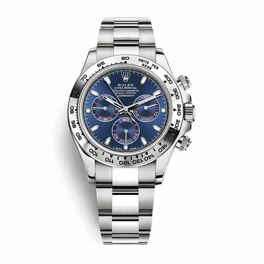 daytona-white-gold-blue-dial-replica Daytona White Gold Blue Dial Replica - Image 1