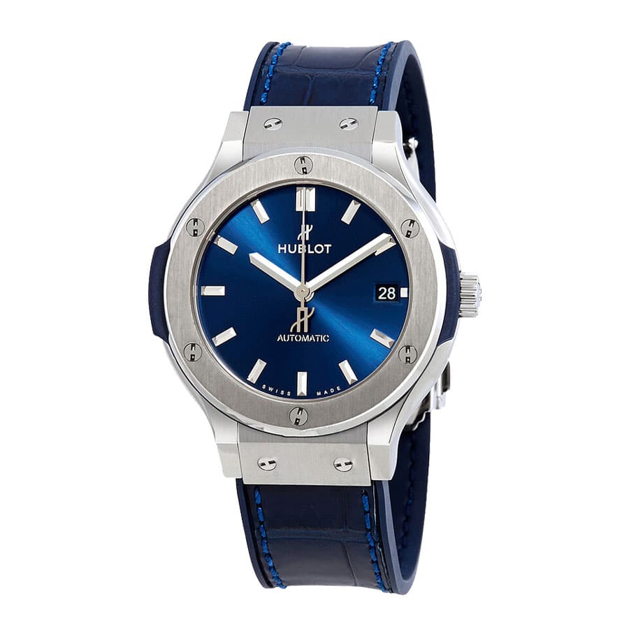 hublot-classic-fusion-automatic-blue-sunray-dial-titanium-565-nx-7170-lr Blue Titanium Replica - Image 5
