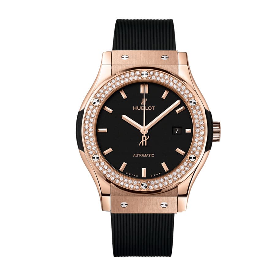 hublot-classic-fusion-best-edition-with-diamond-black-dial-replica Hublot Fusion King Gold Replica - Image 1