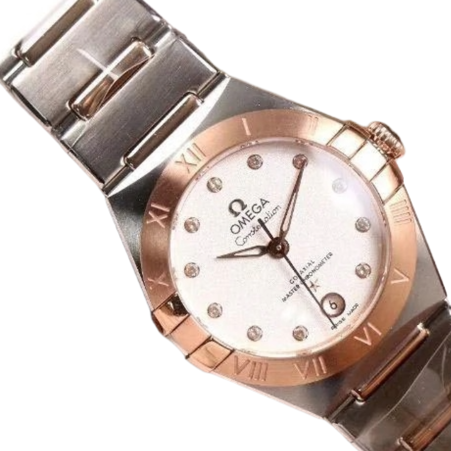 omega-constellation-steel-rose-gold-case-replica-3 Omega Constellation Steel & Rose Gold Case Replica - Image 2