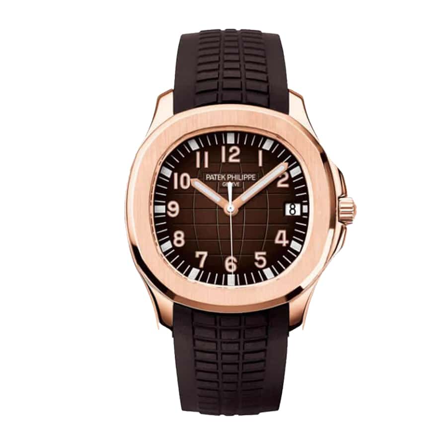 patek-philippe-aquanaut-brown-replica-1 Patek Philippe Gold Brown Strap Replica - Image 1