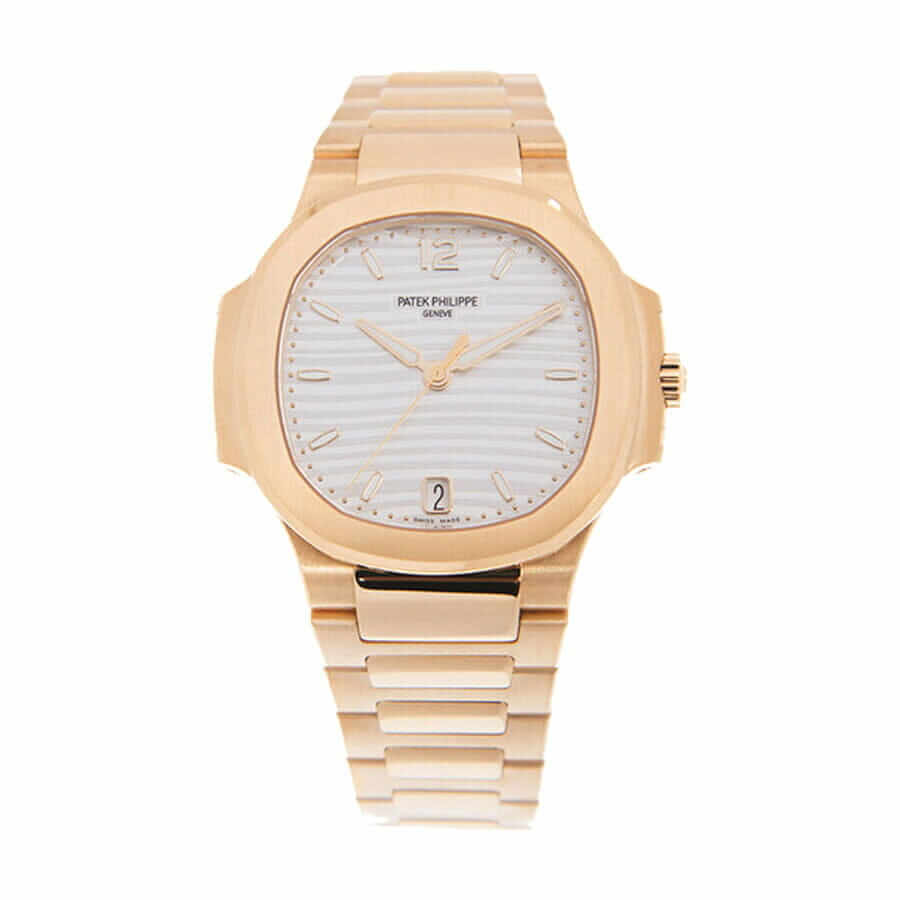 patek-philippe-nautilus-rose-gold-white-dial- Patek Philippe Rose White Replica - Image 1