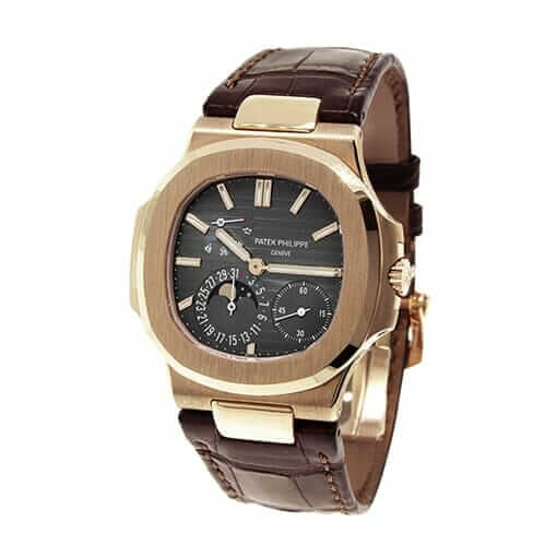 patek-philippe-unitedluxury-left-5zy Patek Philippe Nautilus Gold Leather Replica - Image 2