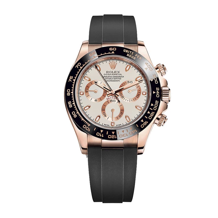 rolex-cosmograph-daytona-everose-gold-ivory-dial-116515ln-replica Rolex Daytona 116515LN Ivory Dial Replica - Image 1