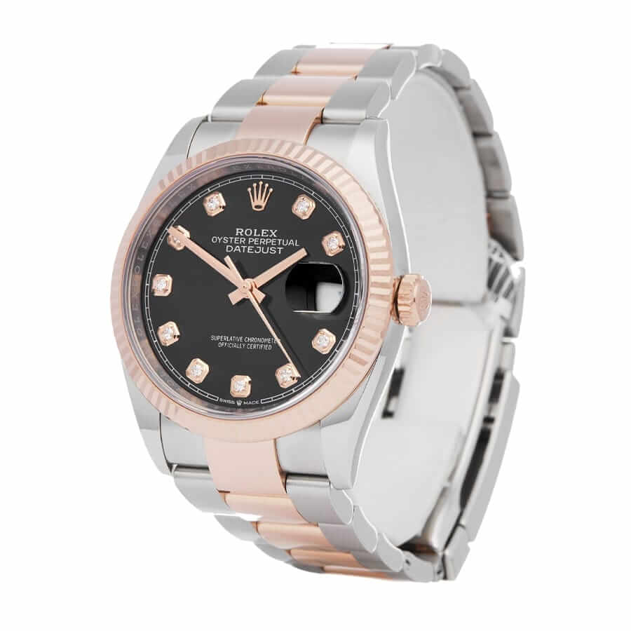 rolex-datejust-126231-36mm-rose-gold-everose-gold-diamond-dial-replica-1 Rolex Datejust 126231 Black With Diamond Dial Replica - Image 2